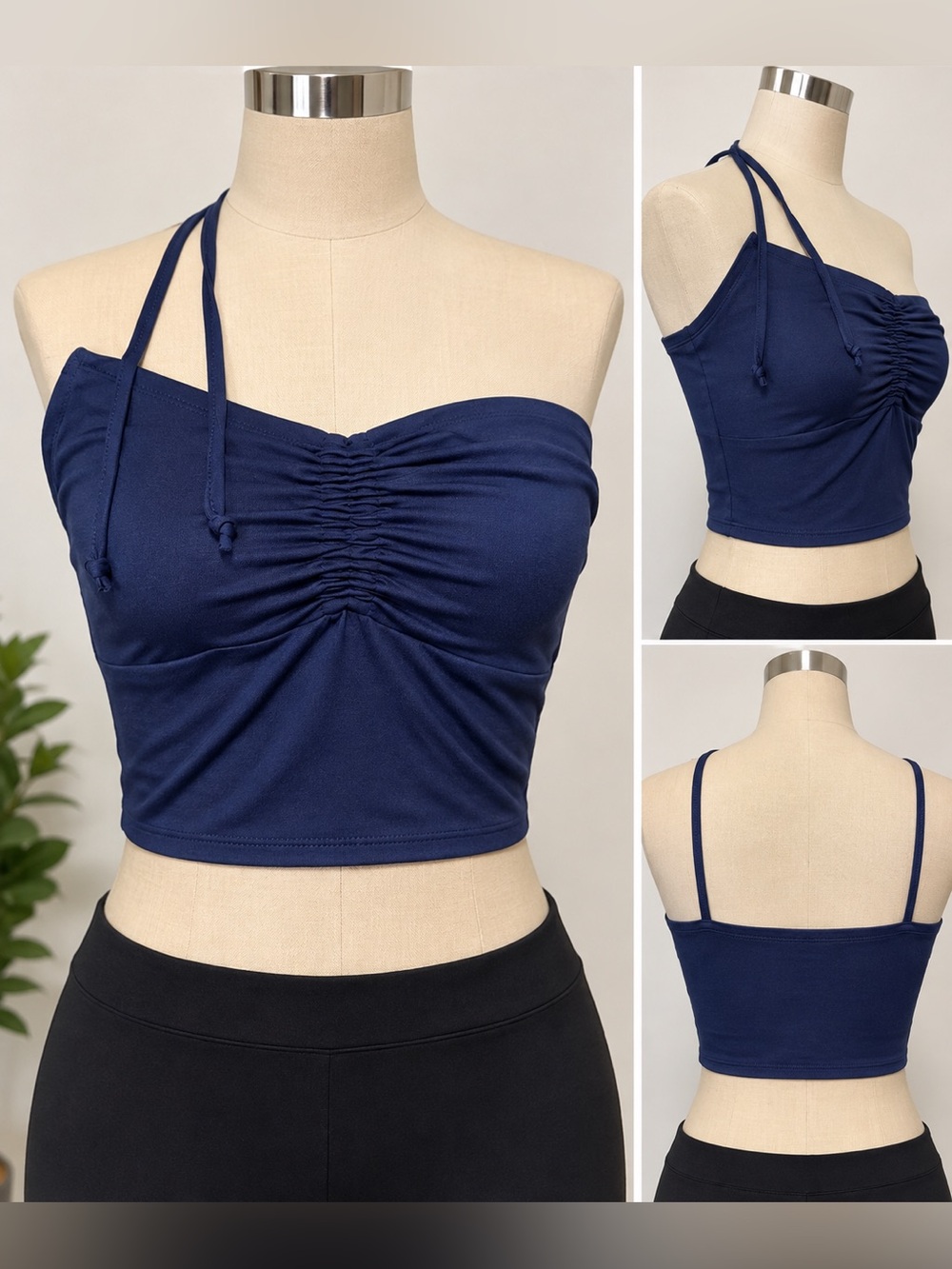Navy Blue crop top with